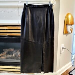 DAKOTA | Black Leather Skirt